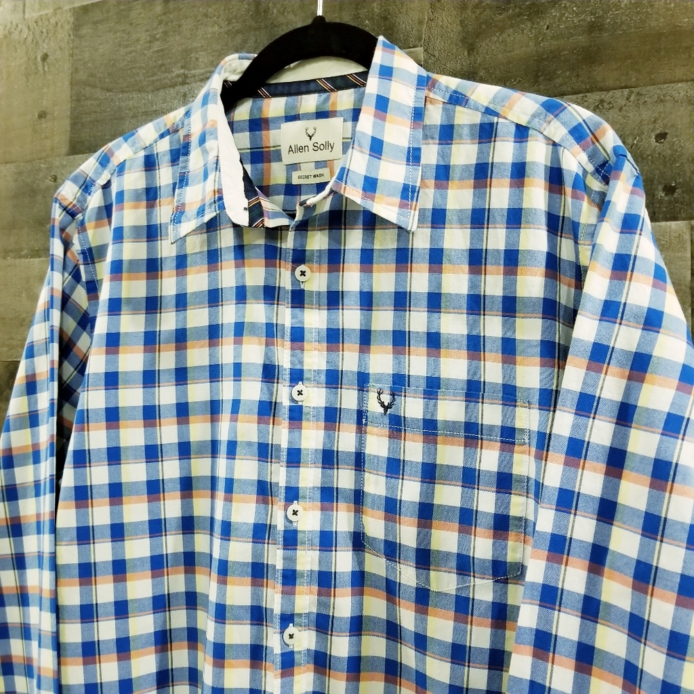 Allen Solly plaid button down, 16/33